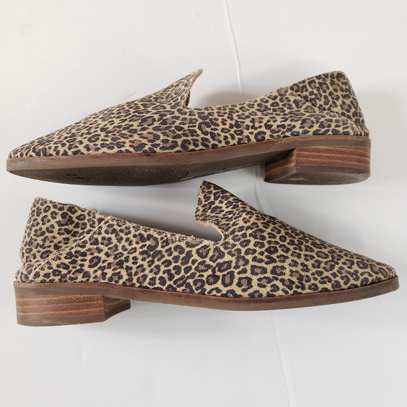 Lucky Brand Cahill Cheetah Suede Leather Loafers Size 8.5 - Picture 5 of 10